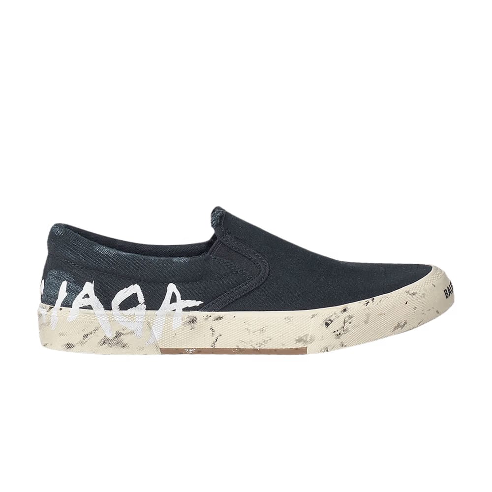 Balenciaga Wmns Paris Slip On 'Graffiti - Black'