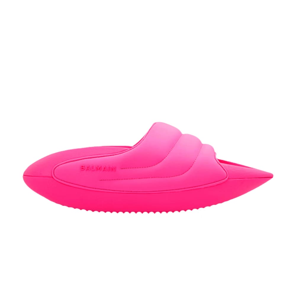 Balmain Wmns B-IT Quilted Leather Mules 'Neon Pink'