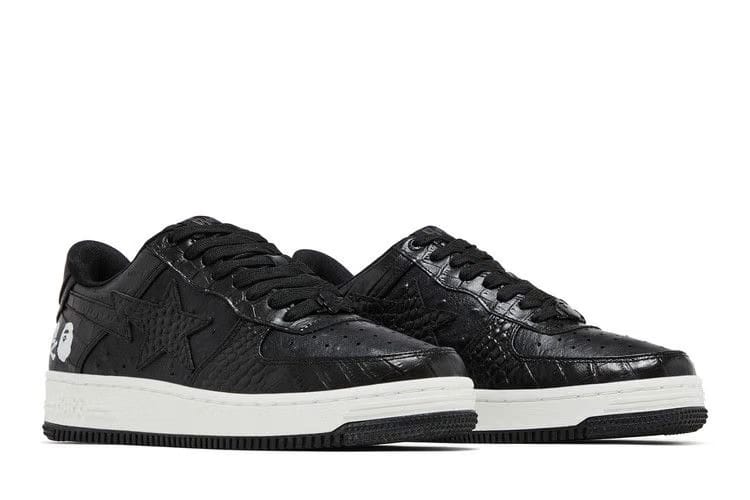 Neighborhood x Bapesta Black Crocodile & Ostrich