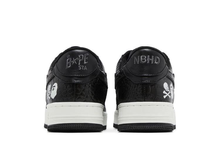 Neighborhood x Bapesta Black Crocodile & Ostrich