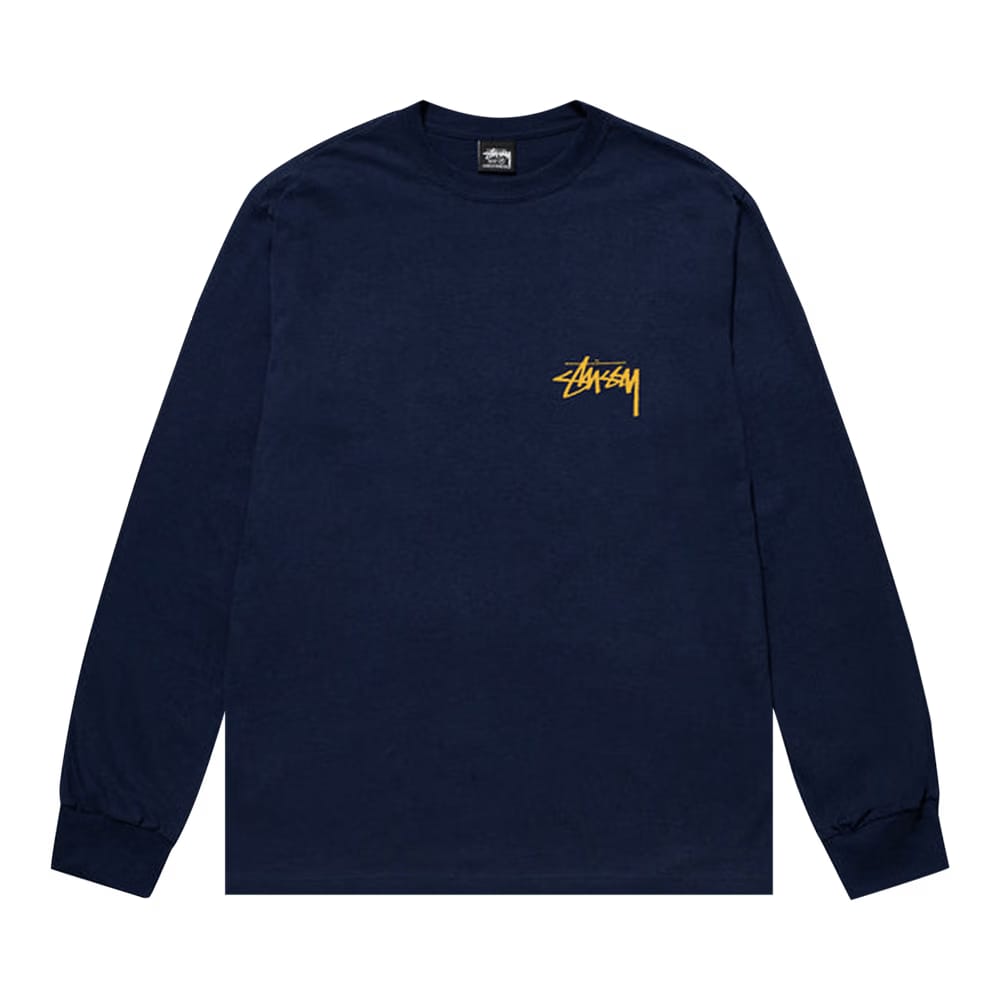 Stussy Landin Long-Sleeve T-Shirt Navy