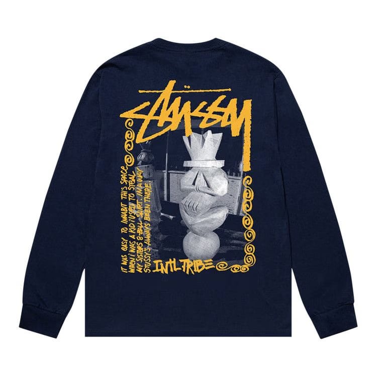 Stussy Landin Long-Sleeve T-Shirt Navy