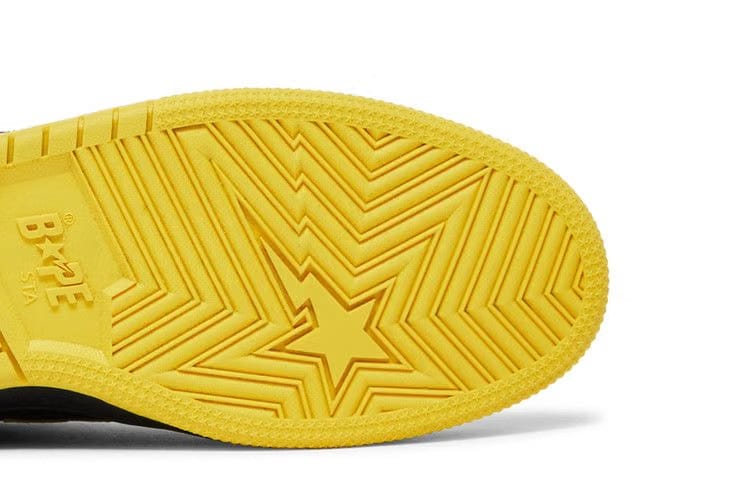 BAPE Sk8 Sta Black Electric Yellow