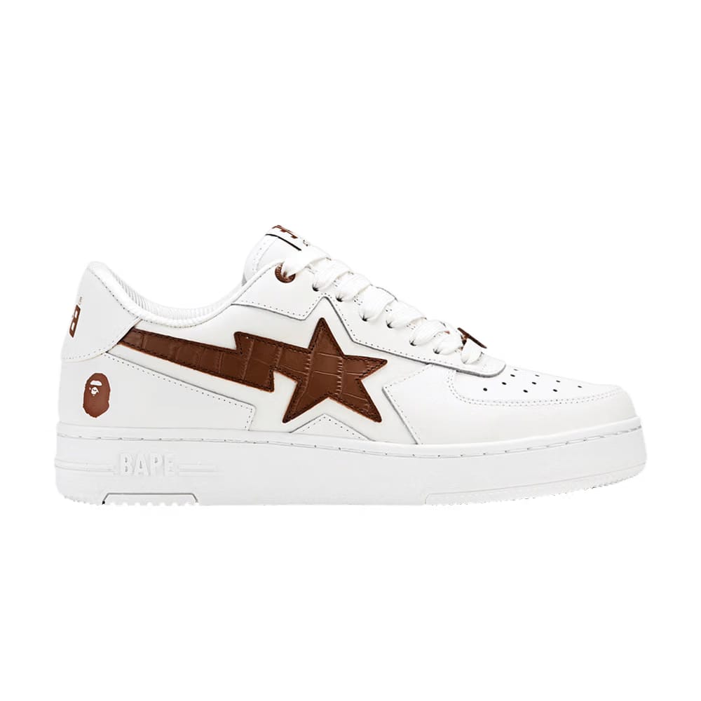 Bapesta Icon #1 M2 Croc Pack - White Brown