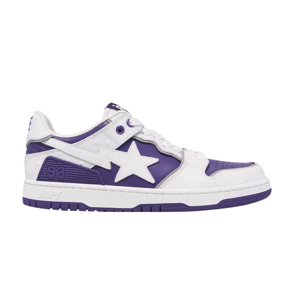 BAPE Sk8 Sta #1 Faux Ostrich Leather Pack - Purple