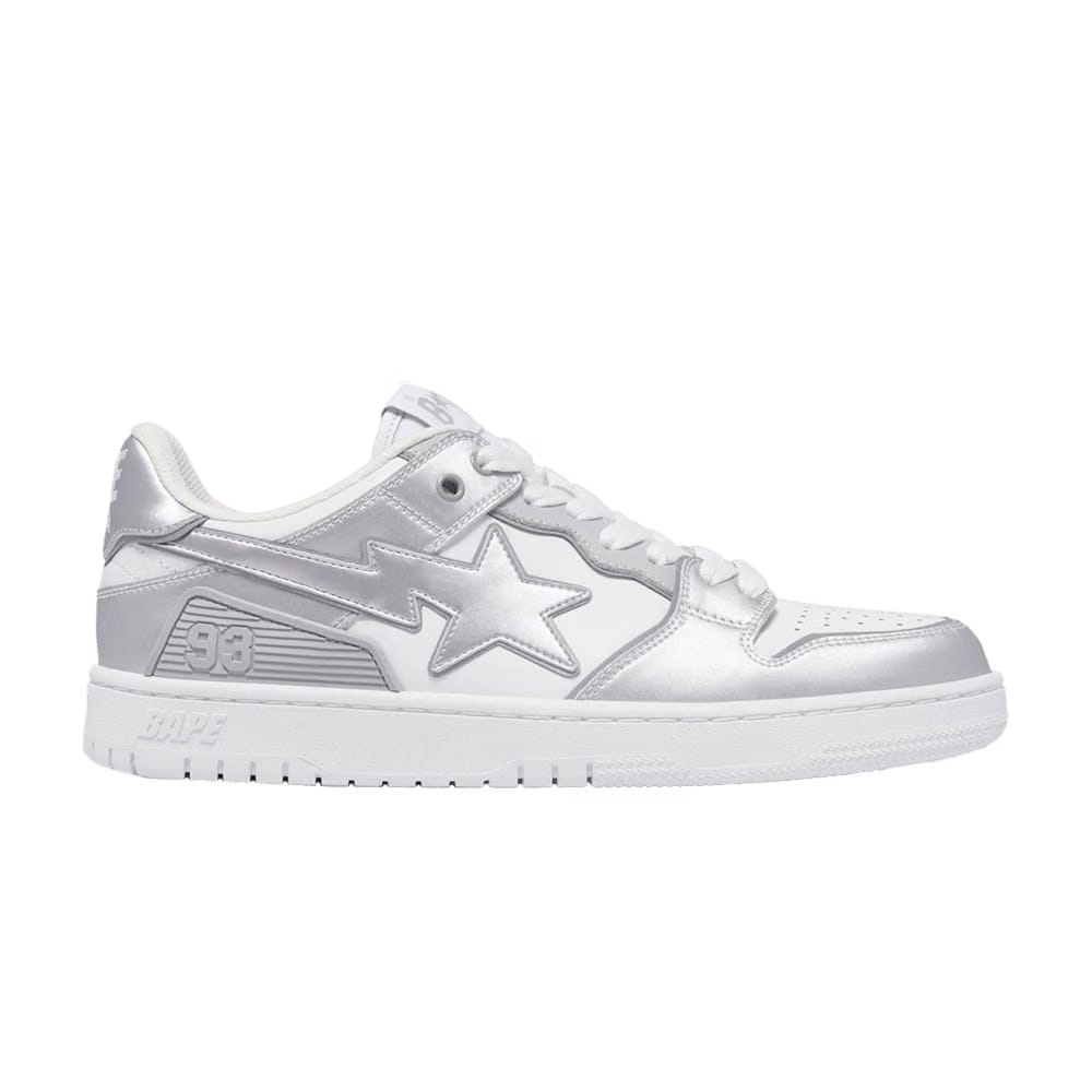 BAPE Sk8 Sta #4 Silver White