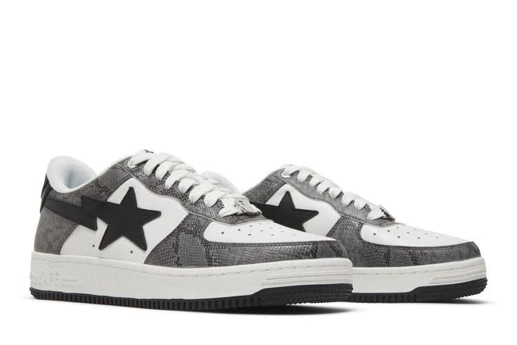 Bapesta Black Snakeskin