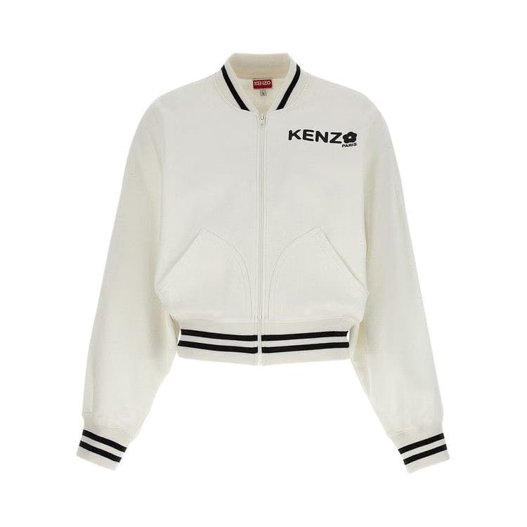 Kenzo Boke Flower 2.0 Zip-Up Sweatshirt Off White
