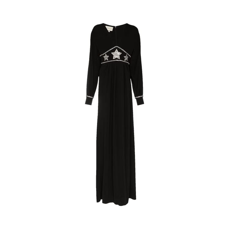 Gucci Star Embellished Dress Black