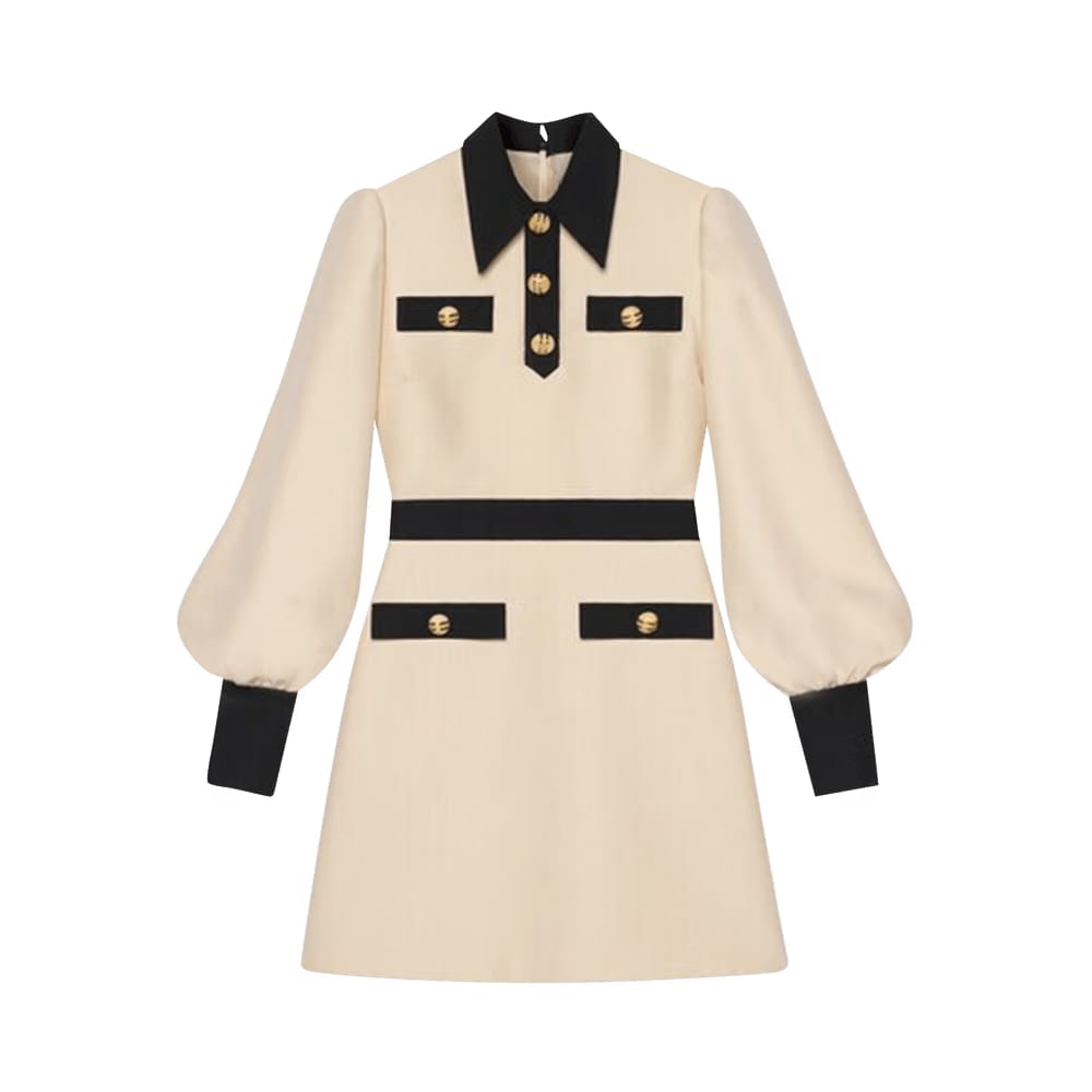 Gucci Cady Crepe Silk Dress White