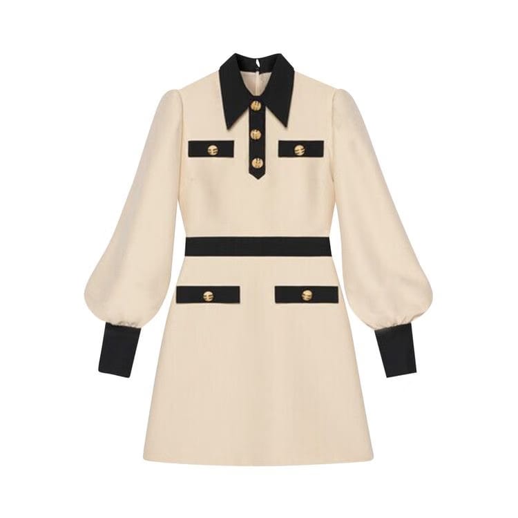 Gucci Cady Crepe Silk Dress White