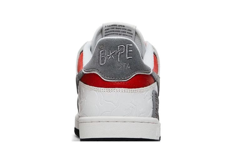 BAPE Sk8 Sta White Red