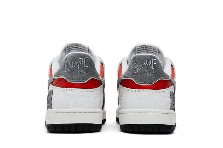 BAPE Sk8 Sta White Red
