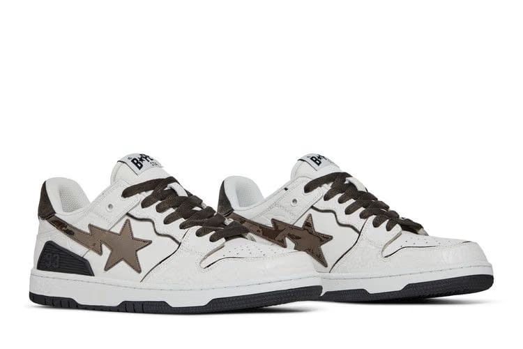 BAPE Sk8 Sta White Metallic Silver