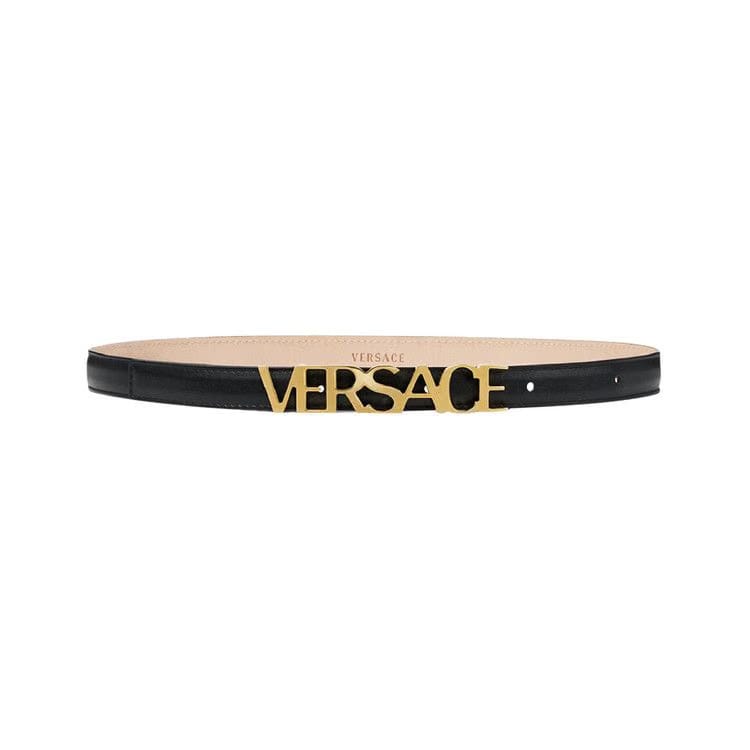Versace Leather Belt Black/Versace Gold