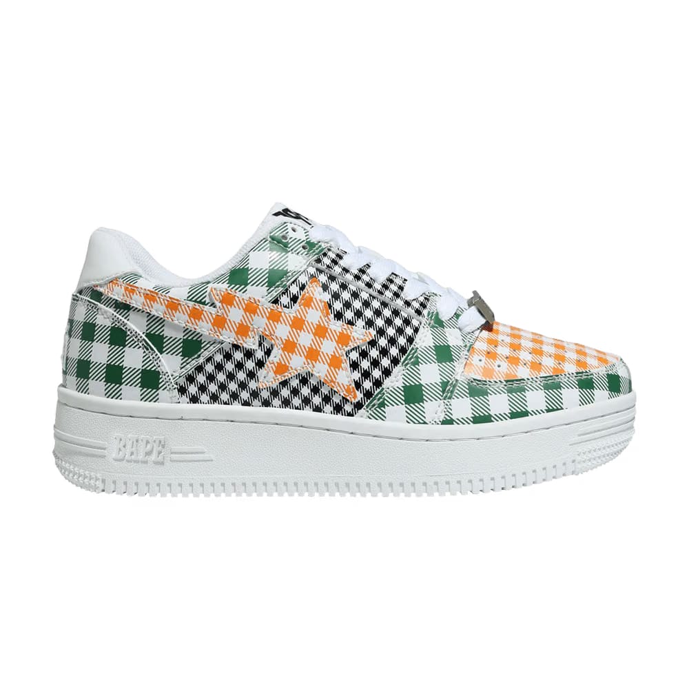 Wmns Bapesta Low 'Gingham Pack - Green'