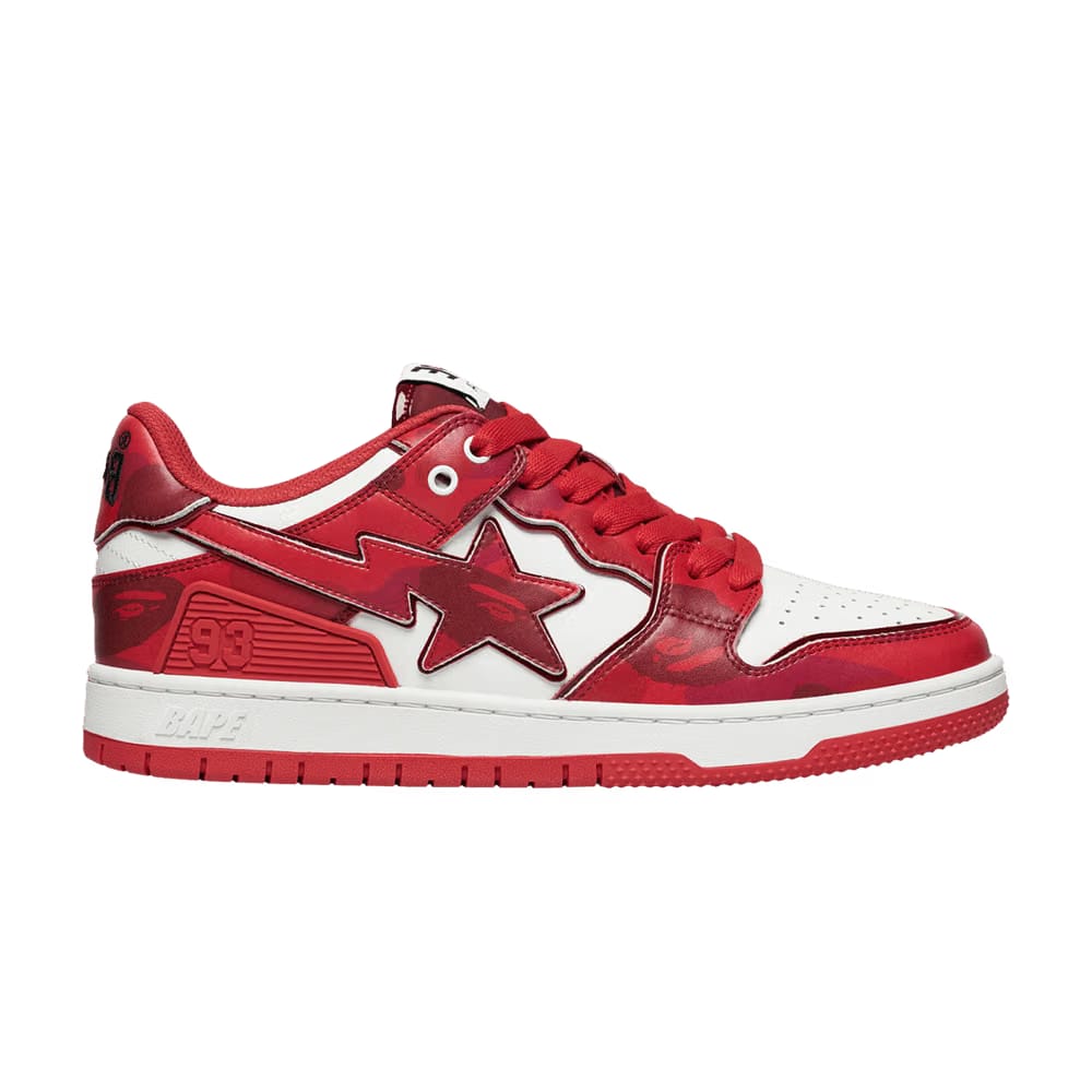 BAPE Wmns Sk8 Sta #1 'Color Camo Pack - Red'