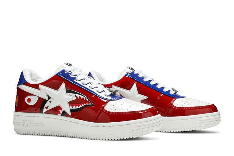 Bapesta Low M2 Red Shark Face