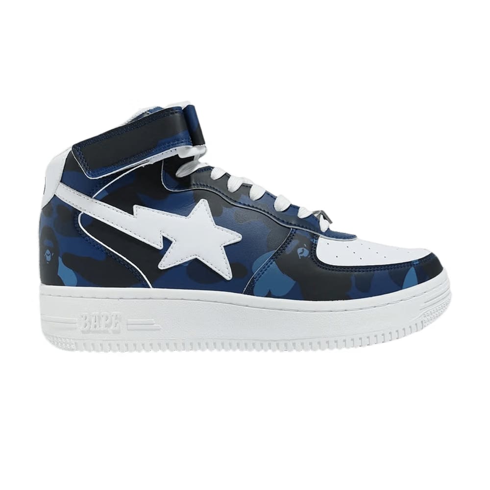 Bapesta Mid Camo Navy