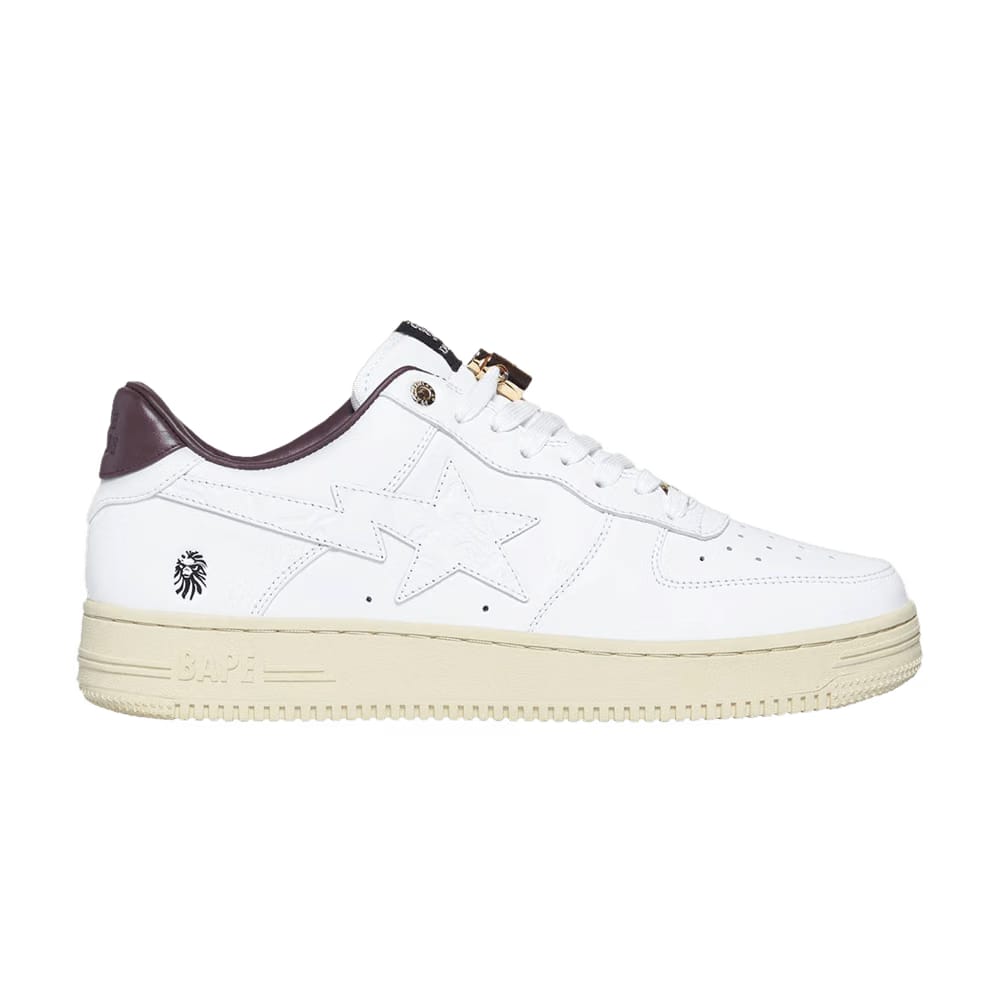BAPE BLACK x Bapesta White Maroon Green