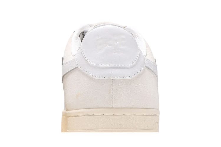Bapesta Low Suede Heel - White