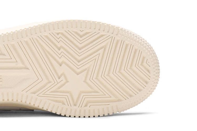 Bapesta Low Suede Heel - White