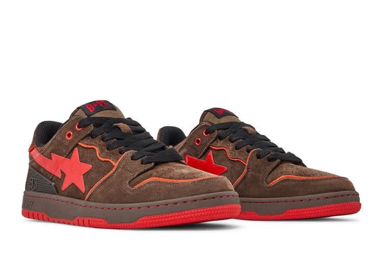 BAPE Sk8 Sta Brown Red