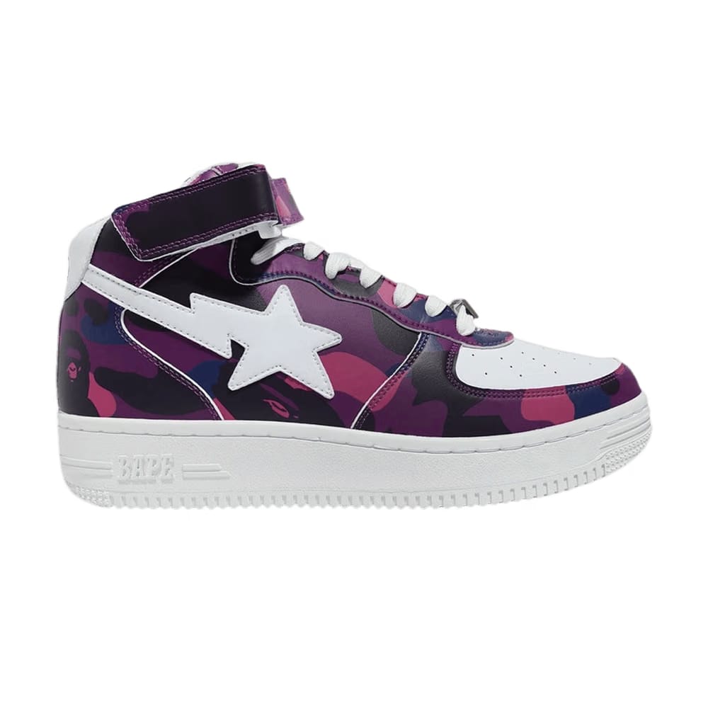 Bapesta Mid Camo Purple