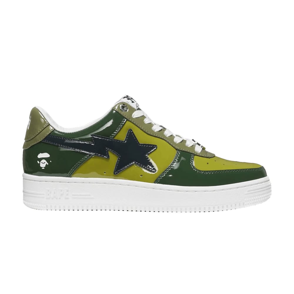 Bapesta Low M1 Color Camo Combo - Olive Drab
