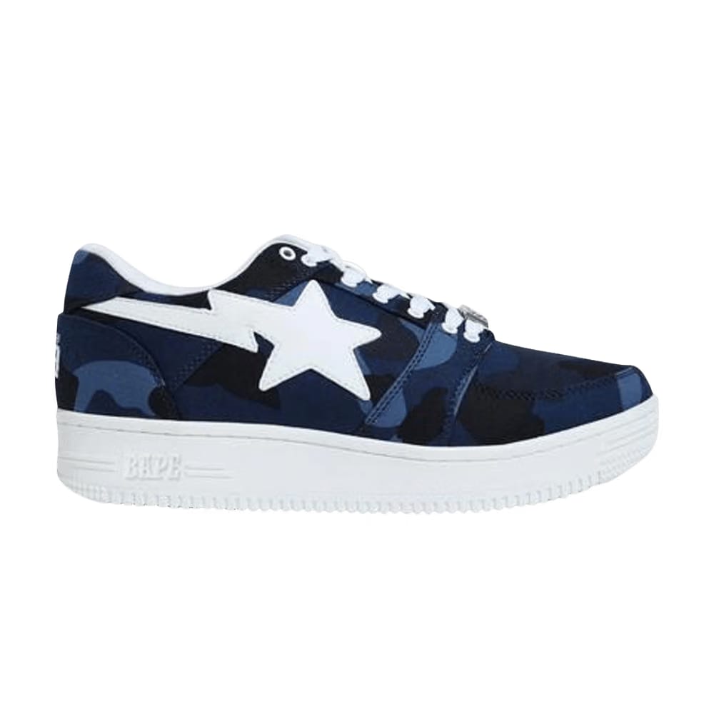 Bapesta Canvas Low Navy Camo