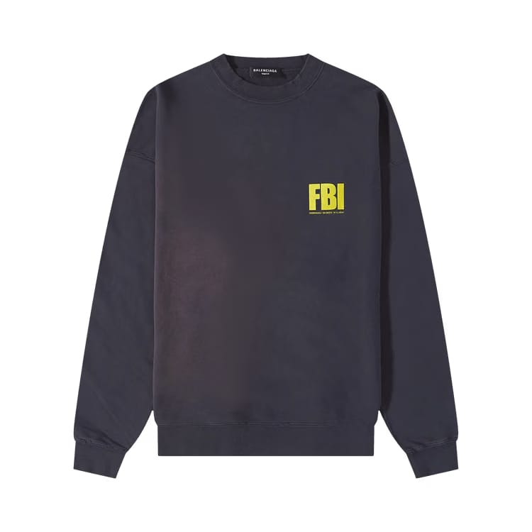 Balenciaga Regular Crewneck Marine Blue/Yellow