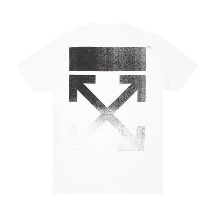 Off White Slim Fit Degrade Arrows T-Shirt White