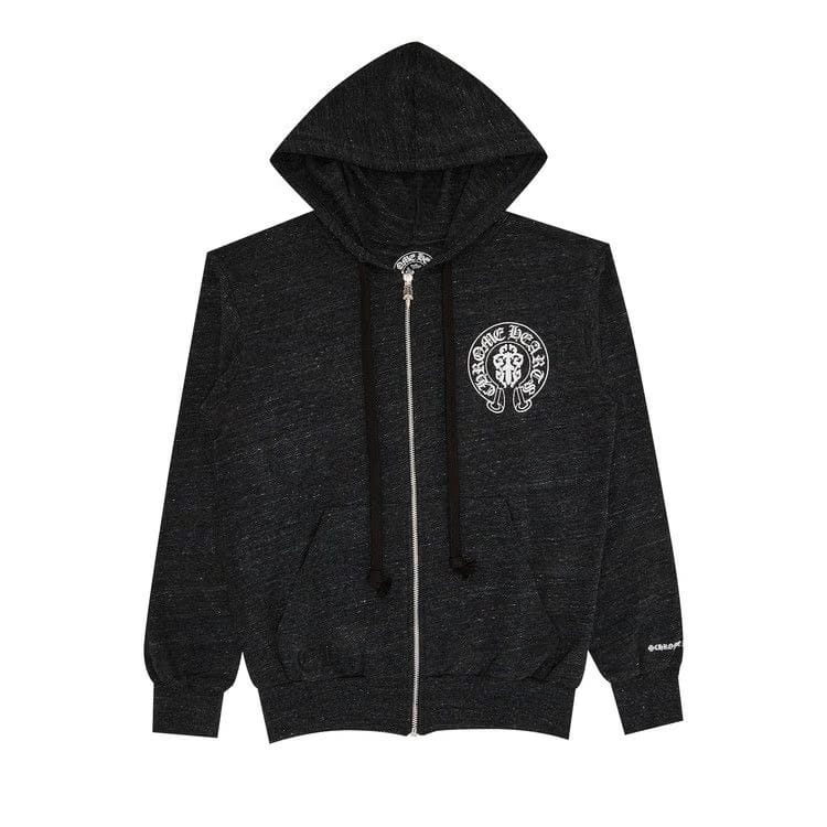 Chrome Hearts American Flag Cemetery Cross Zip Hoodie Black/White