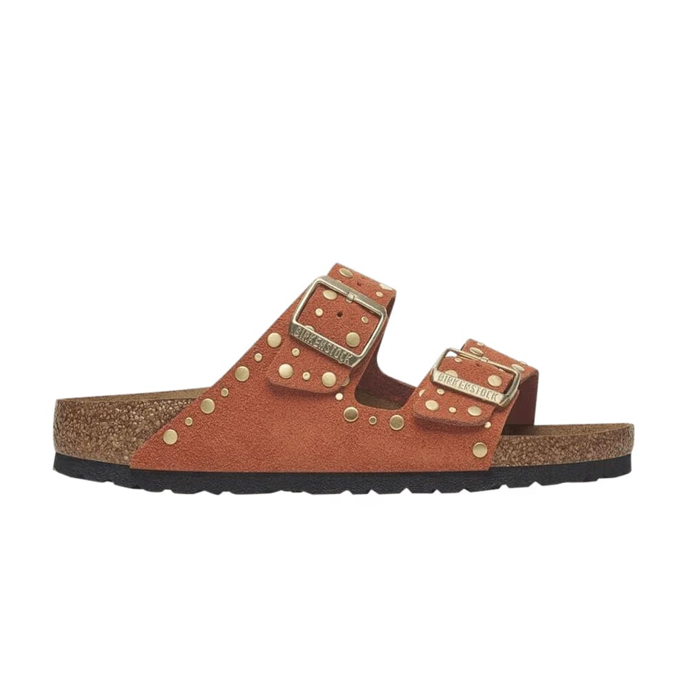 Birkenstock Wmns Arizona Rivet Suede Narrow 'Dark Rust'