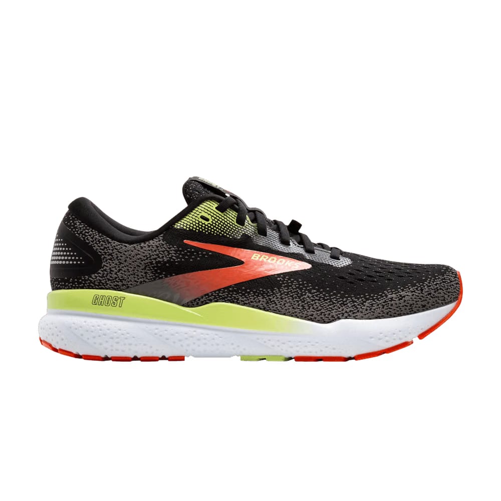Brooks Ghost 16 GORE-TEX Black Mandarin Red Green