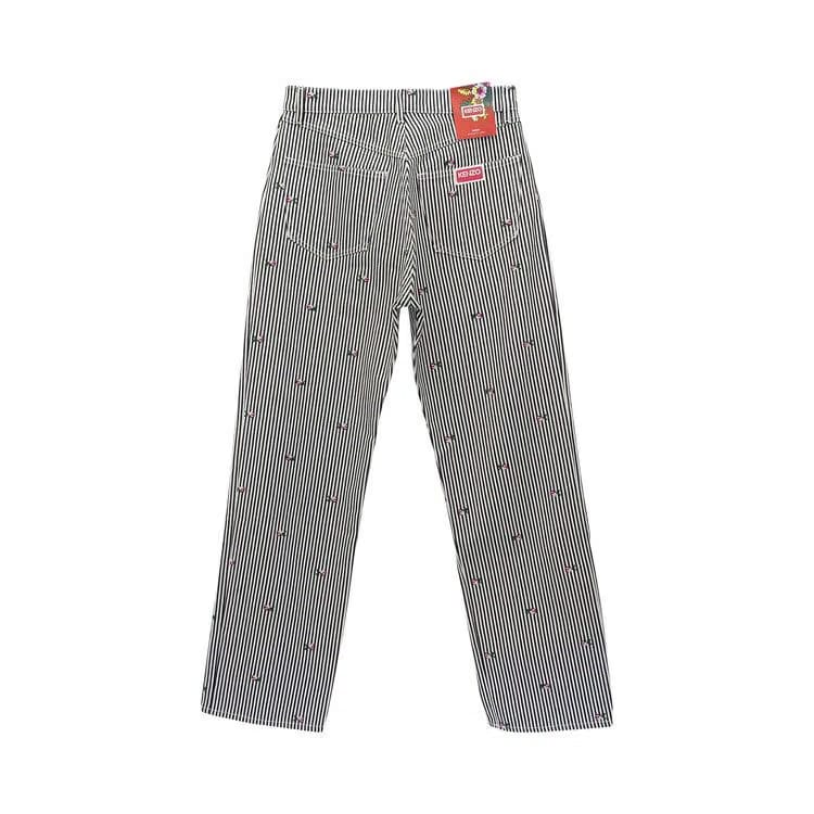 Kenzo Rinse Striped Suisen Relaxed Jeans Blue Denim