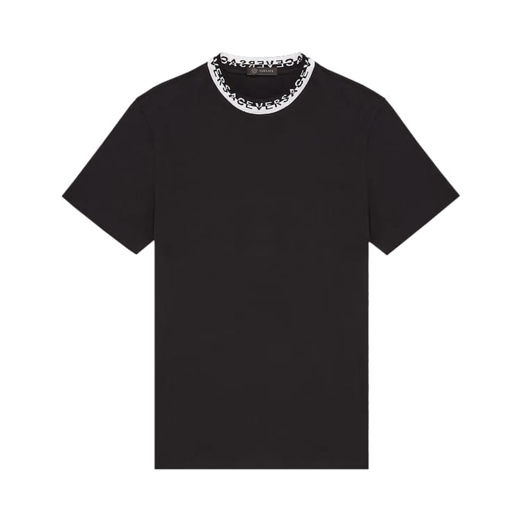 Versace Logo Collar T-Shirt Black
