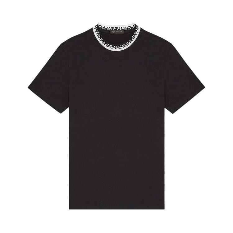 Versace Logo Collar T-Shirt Black