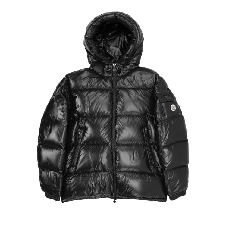 Moncler Ecrins Shiny Puffer Jacket Black
