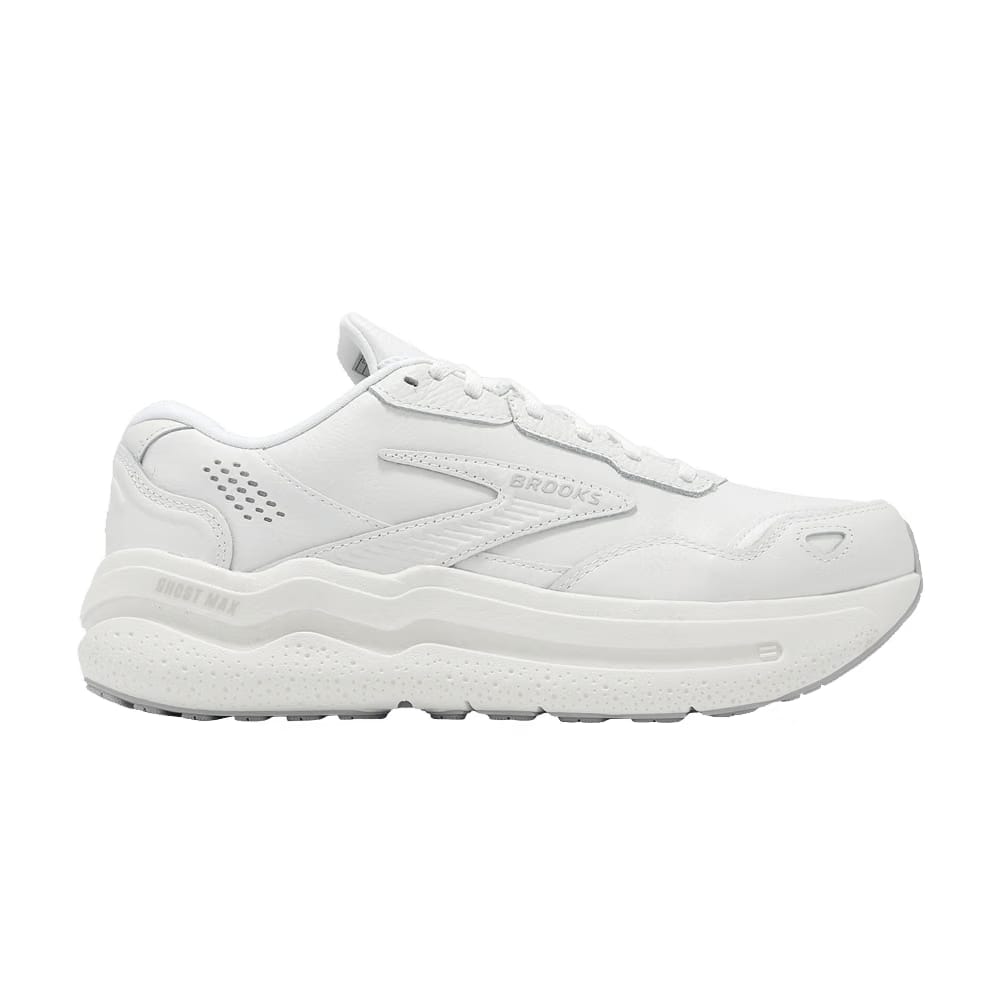 Brooks Ghost Max Leather 2E Wide Triple White