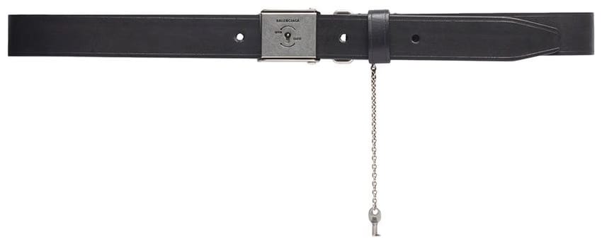 Balenciaga Padlock Belt Black