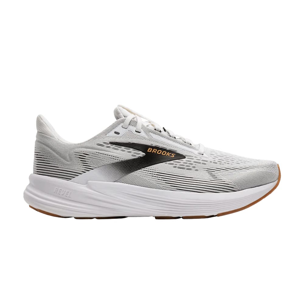 Brooks Revel 8 White Black Oak Buff