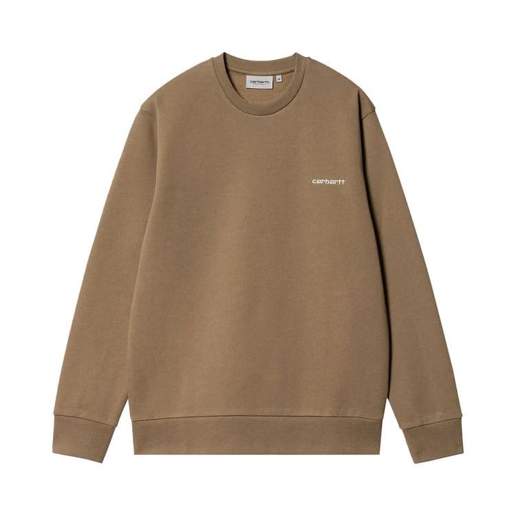 Carhartt WIP Script Embroidery Sweatshirt Brown