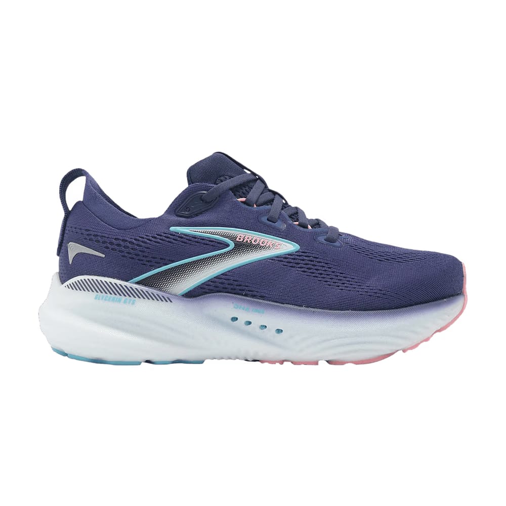 Brooks Wmns Glycerin GTS 22 2E Wide 'Blue Ribbon Dianthus'