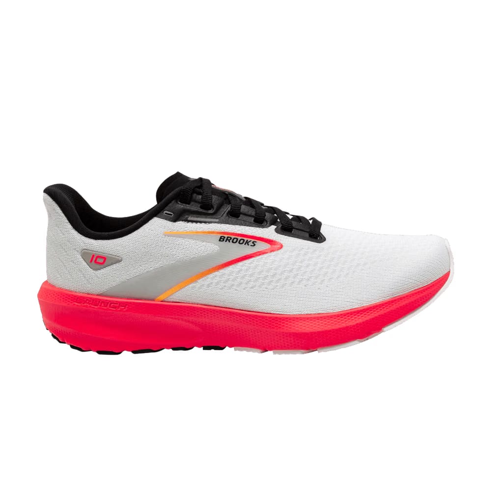 Brooks Wmns Launch 10 'White Fiery Coral'