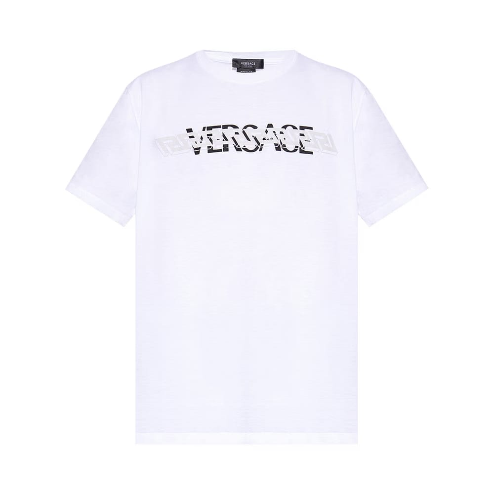 Versace Print T-Shirt Optical White