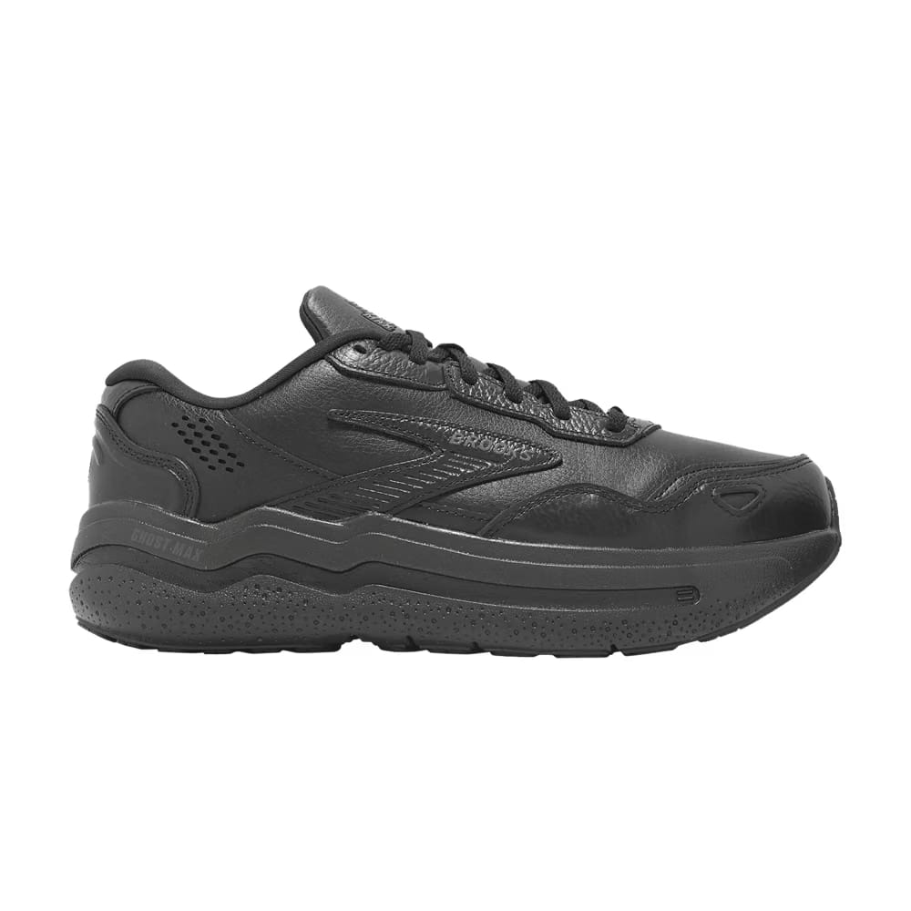Brooks Ghost Max Leather 2E Wide Triple Black