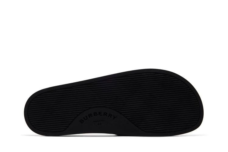 Burberry Check Slides Black Calico