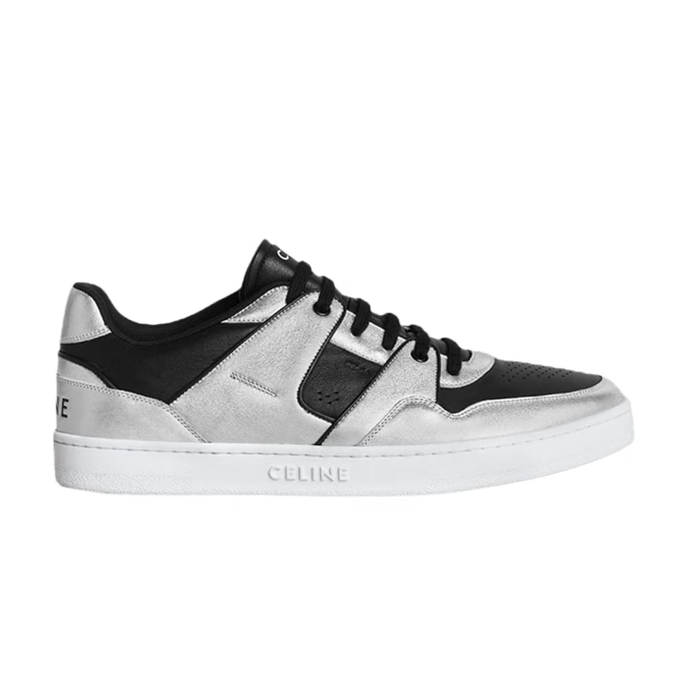 CELINE CT-04 Low Lace Up Sneaker Metallic Silver Black