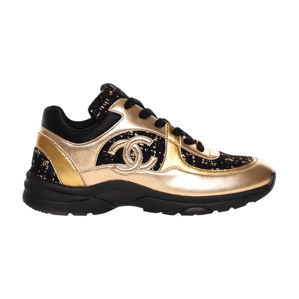 Chanel Wmns Sneaker 'Gold Black Tweed'